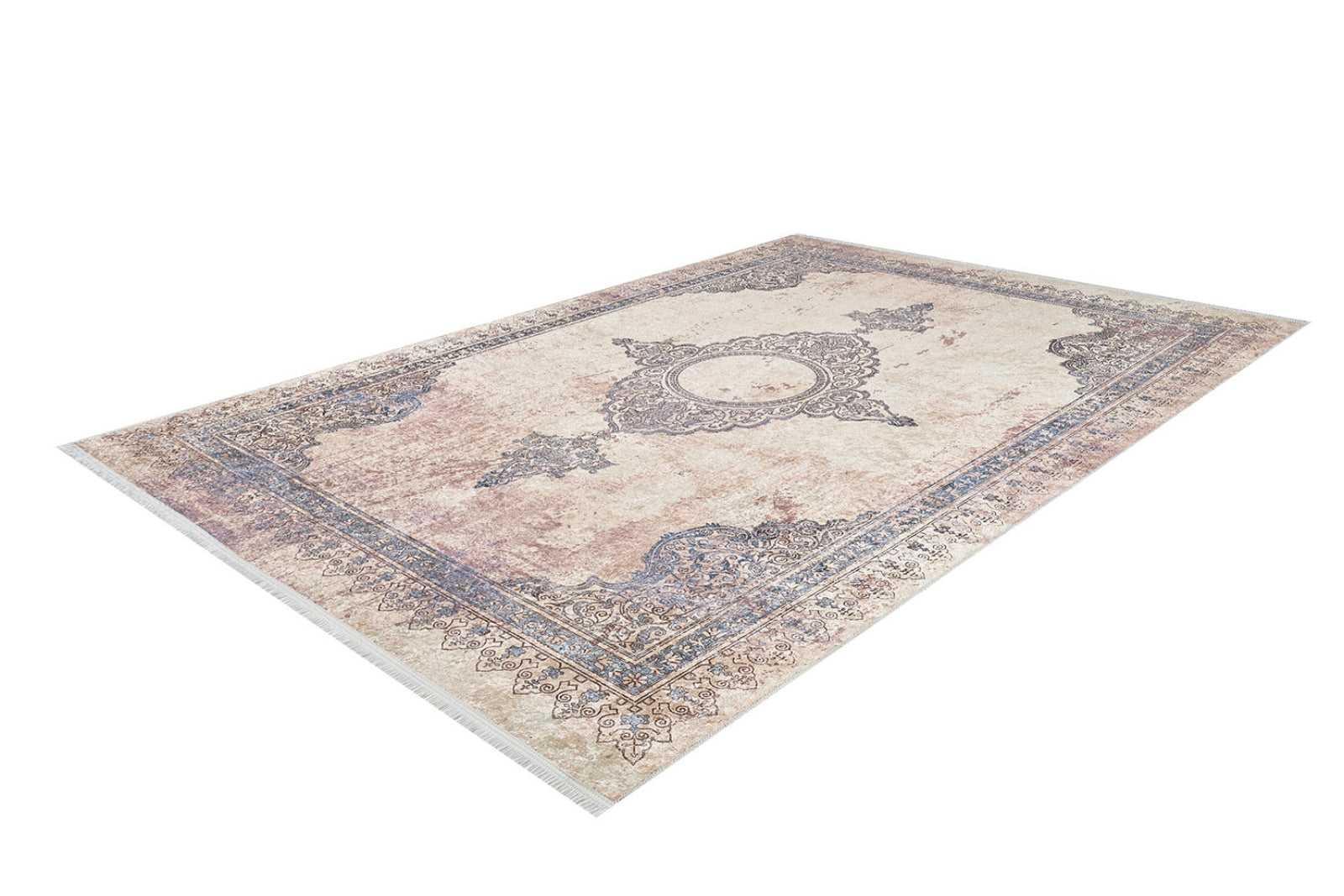 Classic Area Rug – Beige Digital Print Rug With Non Slip Backing & Antibacterial Carpet