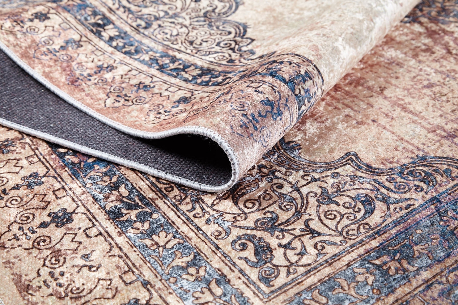 Classic Area Rug – Beige Digital Print Rug With Non Slip Backing & Antibacterial Carpet