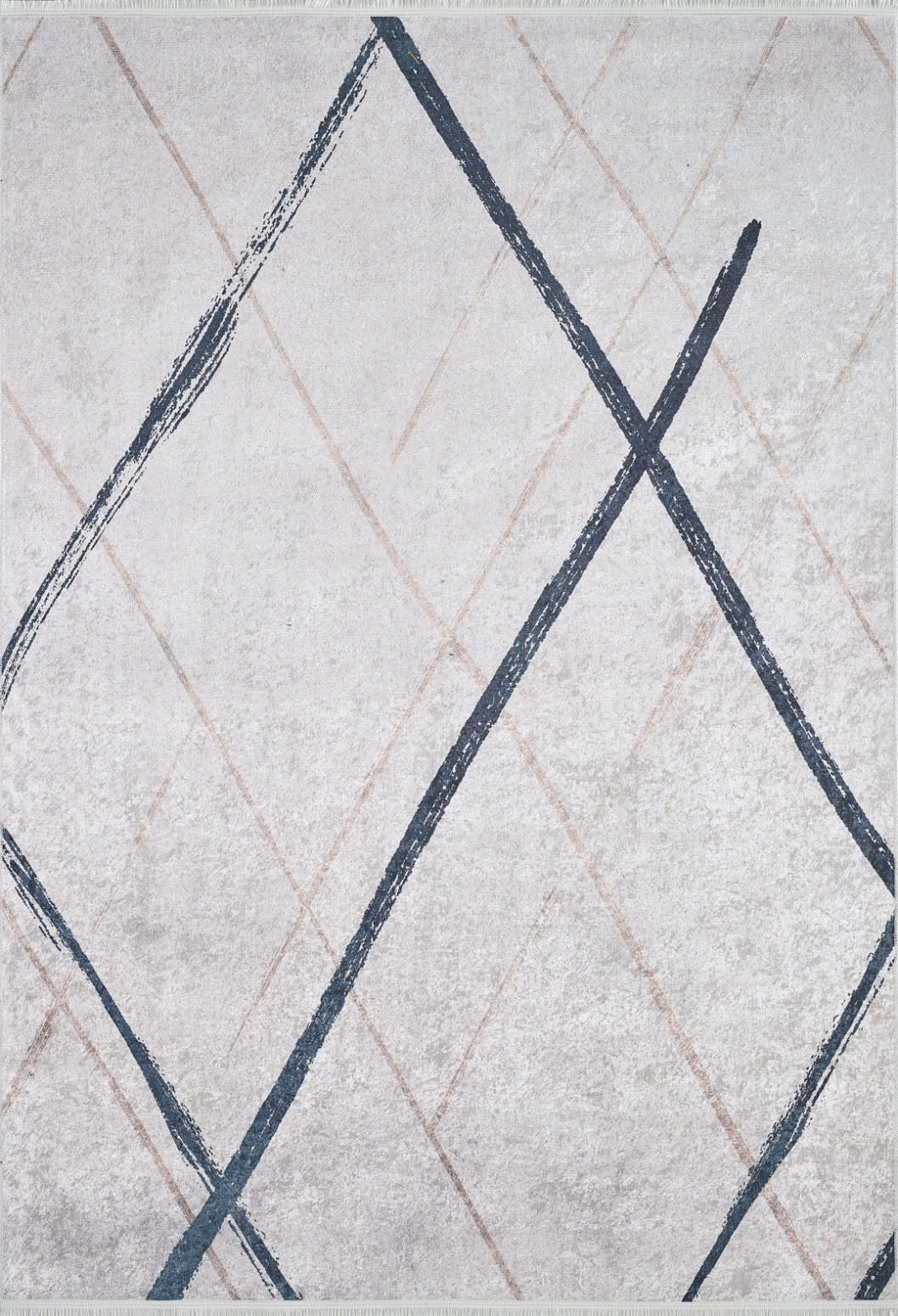 White Striped Area Rug - Digital Print Rug | Non Slip, Antibacterial Carpet