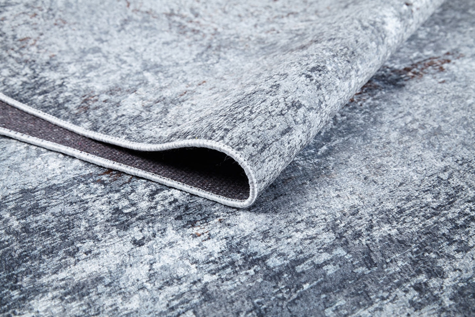 Modern Area Rug – Grey Digital Print Carpet | Non Slip, Antibacterial, Washable