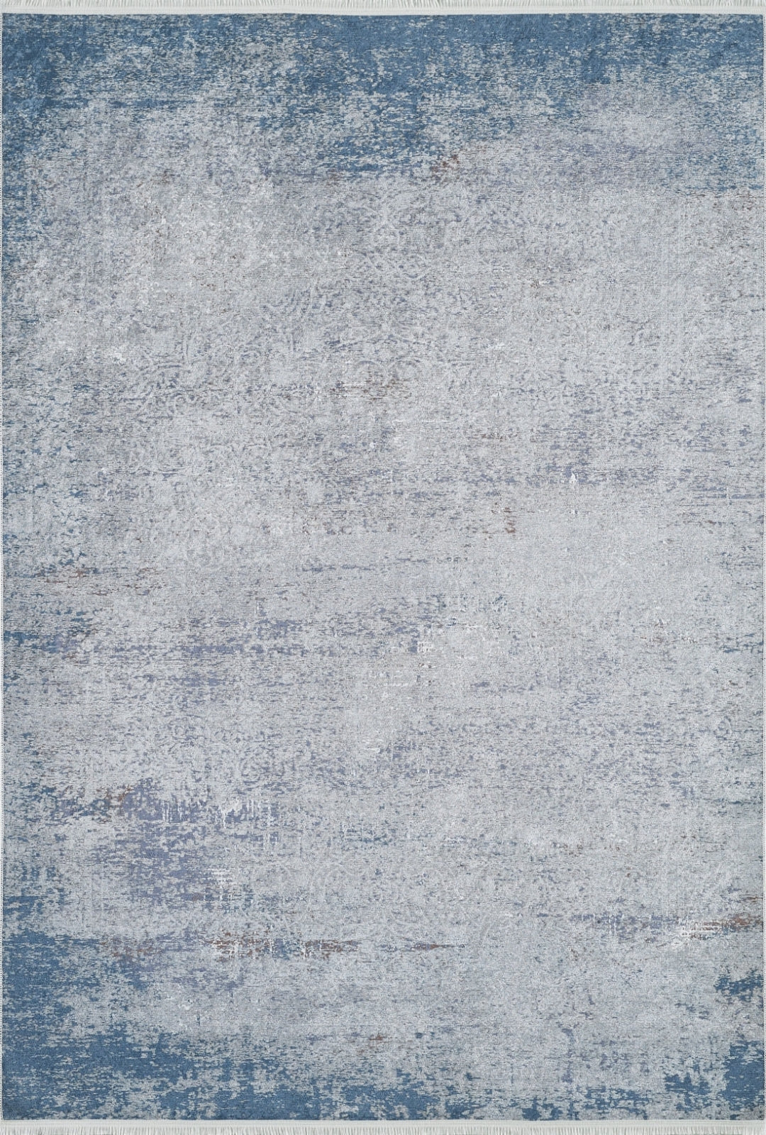 Modern Digital Print Rug - Blue Area Rug Non Slip Washable Carpet