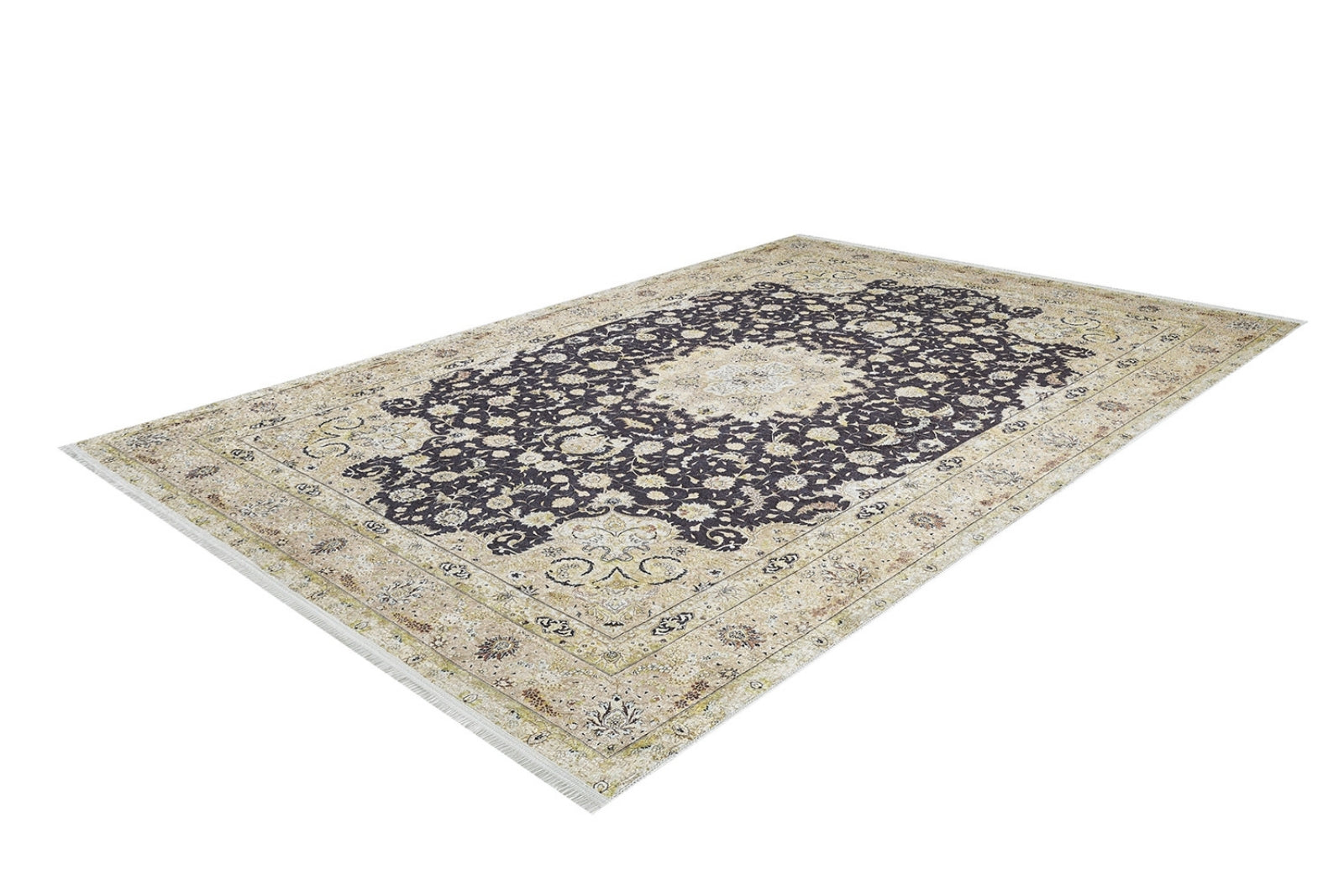 Digital Print Area Rug - Green Classic Non Slip Antibacterial Carpet for Living Room