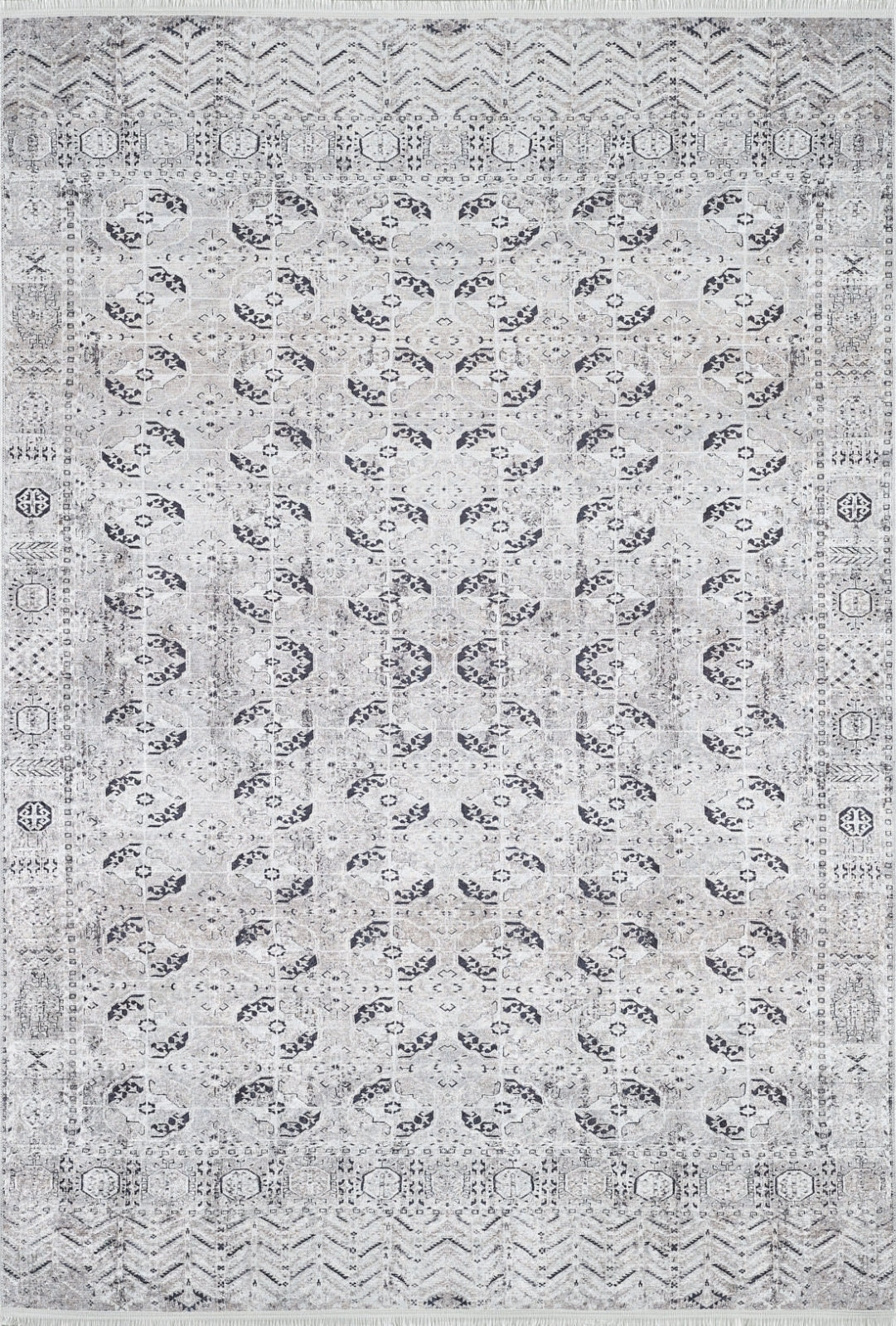 Modern Digital Area Rug - Beige Non Slip Washable Carpet for Living Room