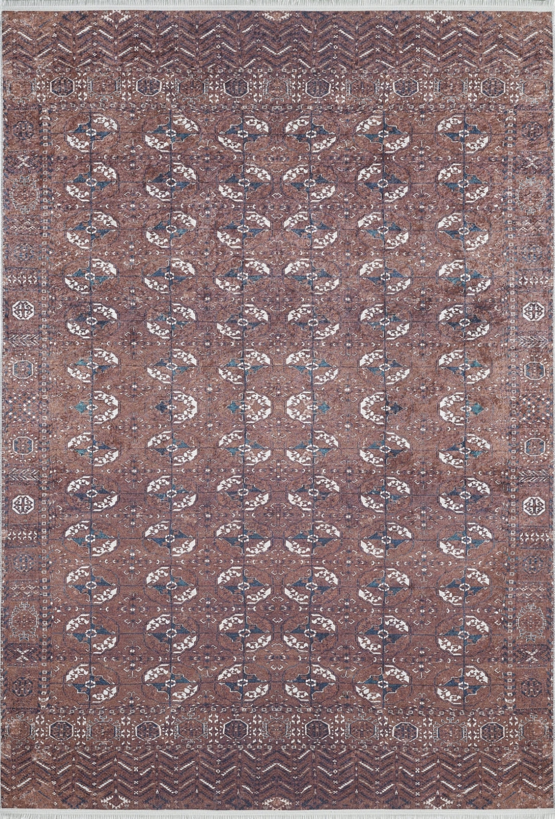 Modern Digital Print Rug - Brown Non Slip Antibacterial Area Carpet for Living Room