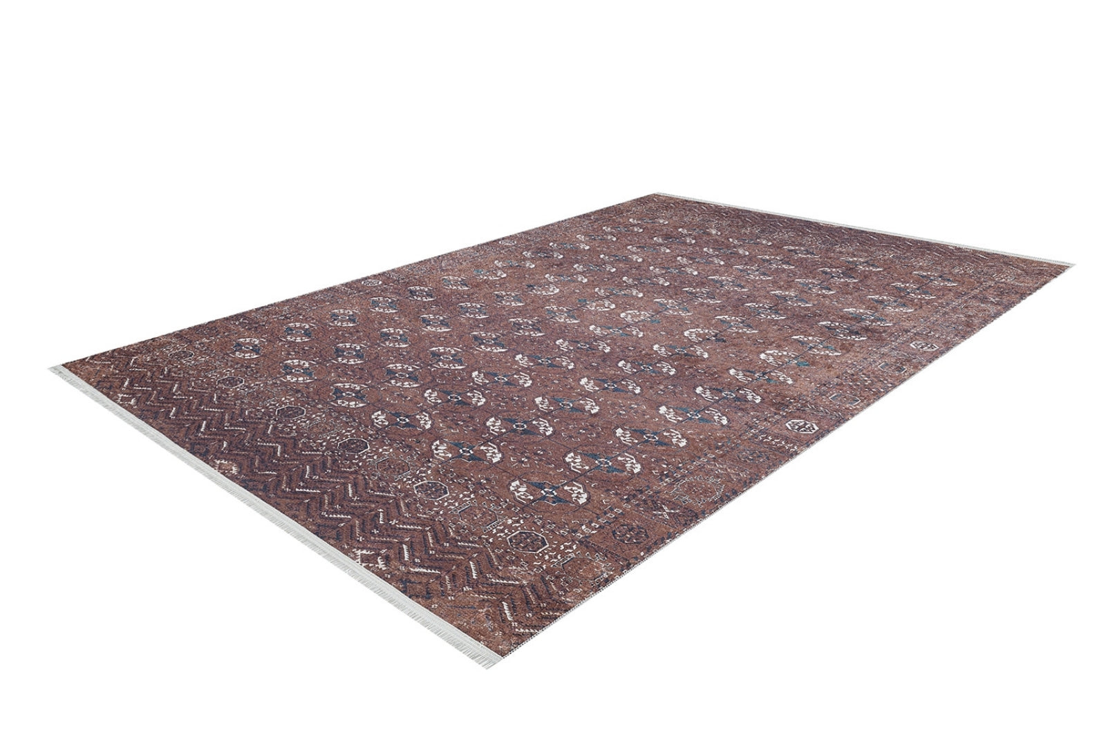 Modern Digital Print Rug - Brown Non Slip Antibacterial Area Carpet for Living Room