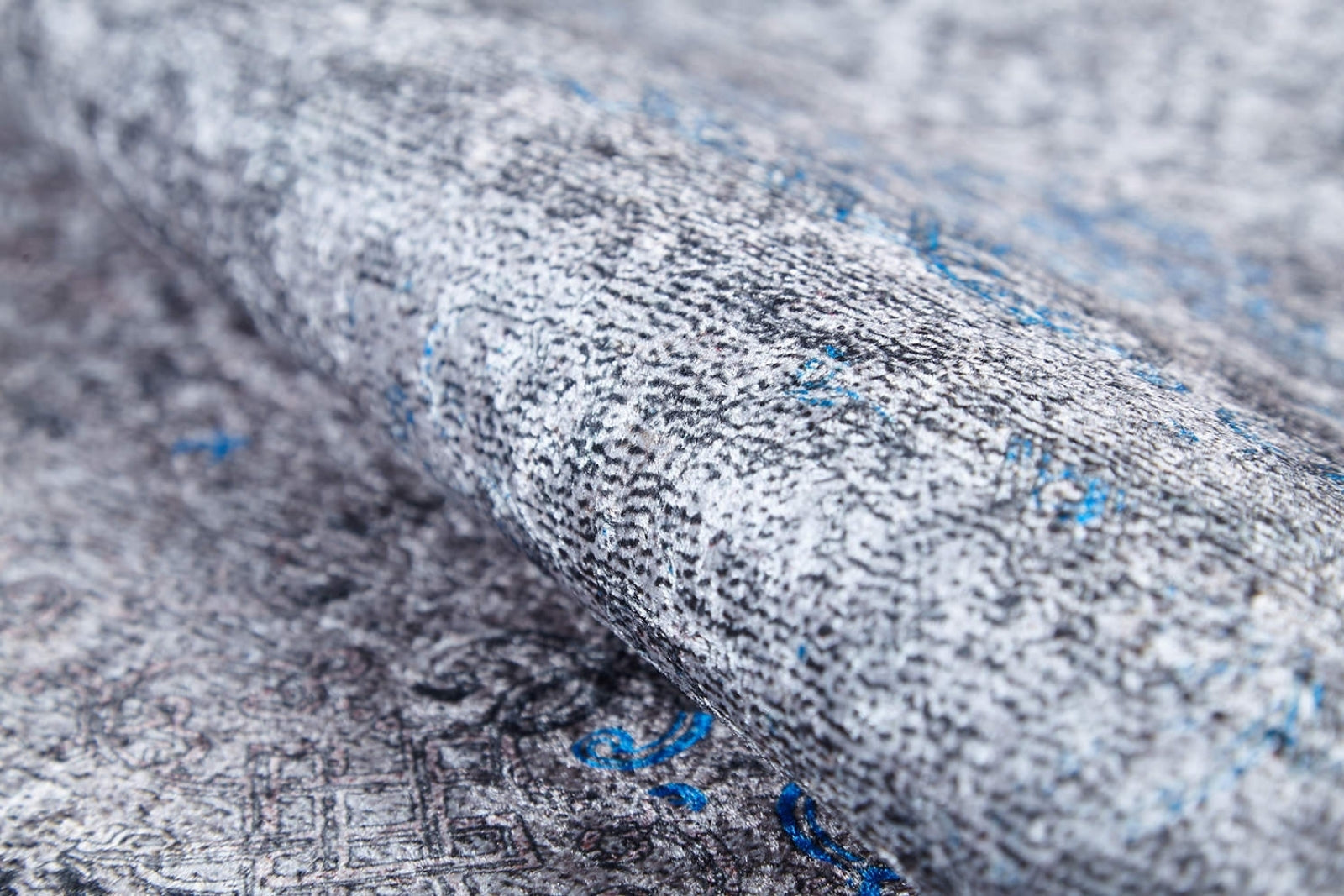 Blue Classic Area Rug - Digital Print Non Slip Carpet for Living Room