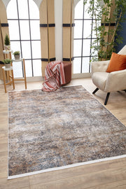 Modern Digital Print Rug – Washable Mink Texture Area Rug With Non Slip Backing