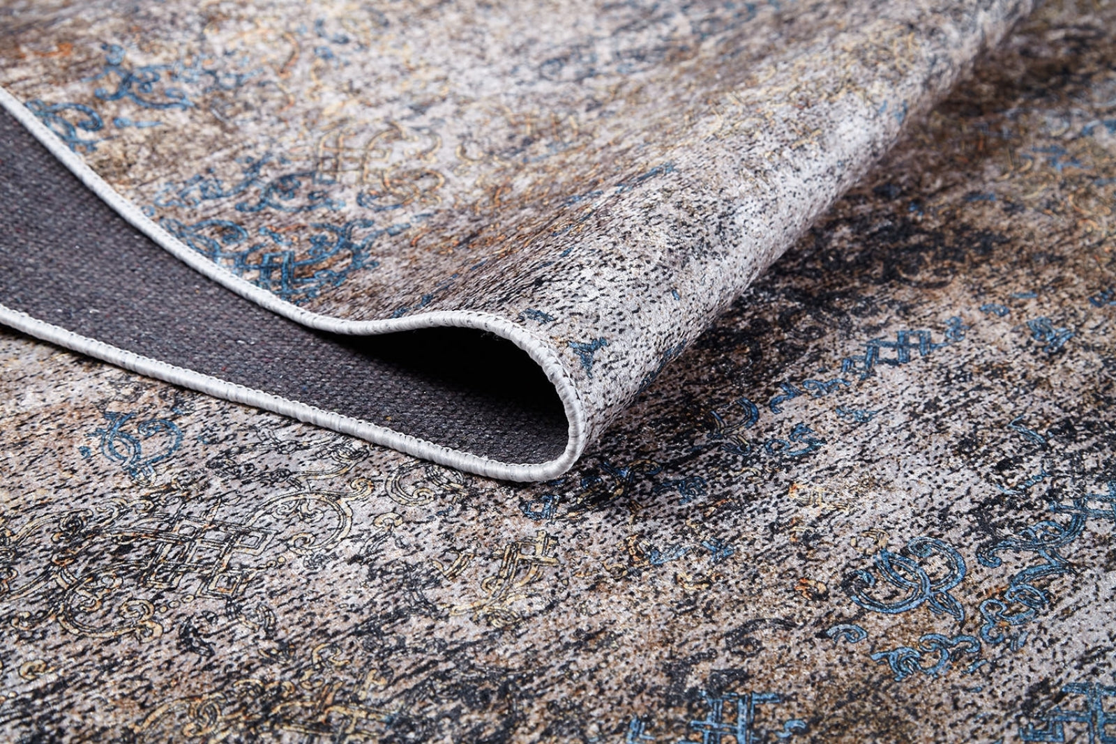 Modern Digital Print Rug – Washable Mink Texture Area Rug With Non Slip Backing