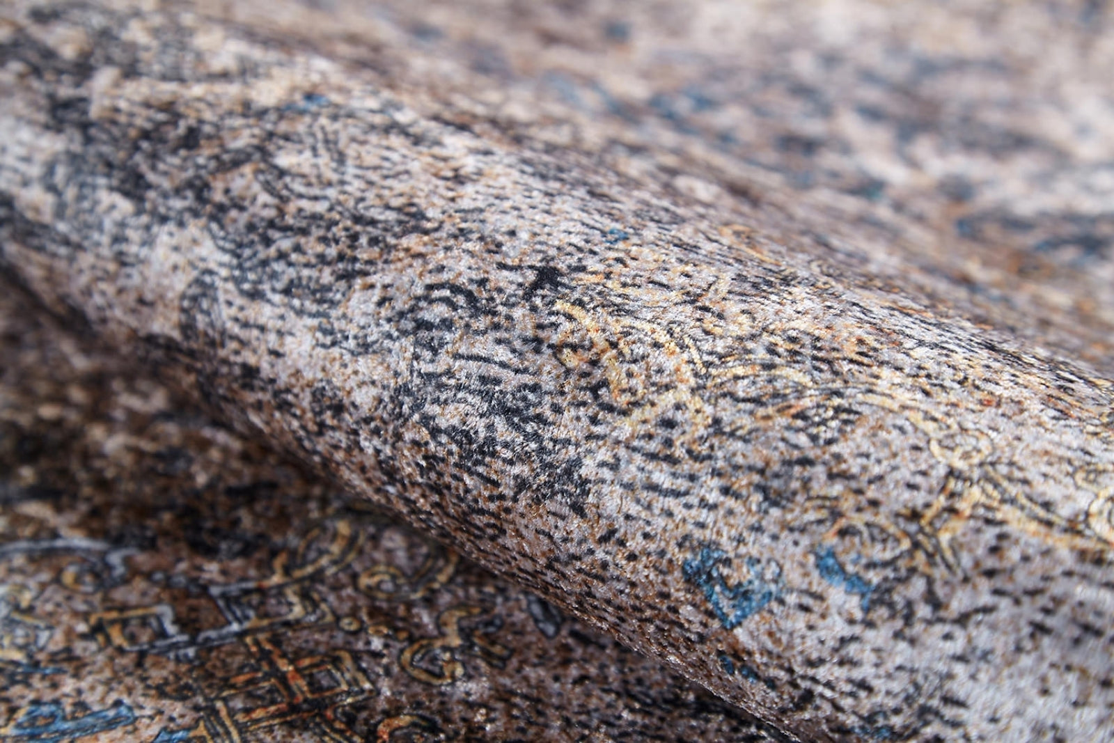 Modern Digital Print Rug – Washable Mink Texture Area Rug With Non Slip Backing