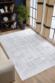 Modern Area Rug – Grey Digital Print Carpet | Antibacterial, Non Slip, Dust Free