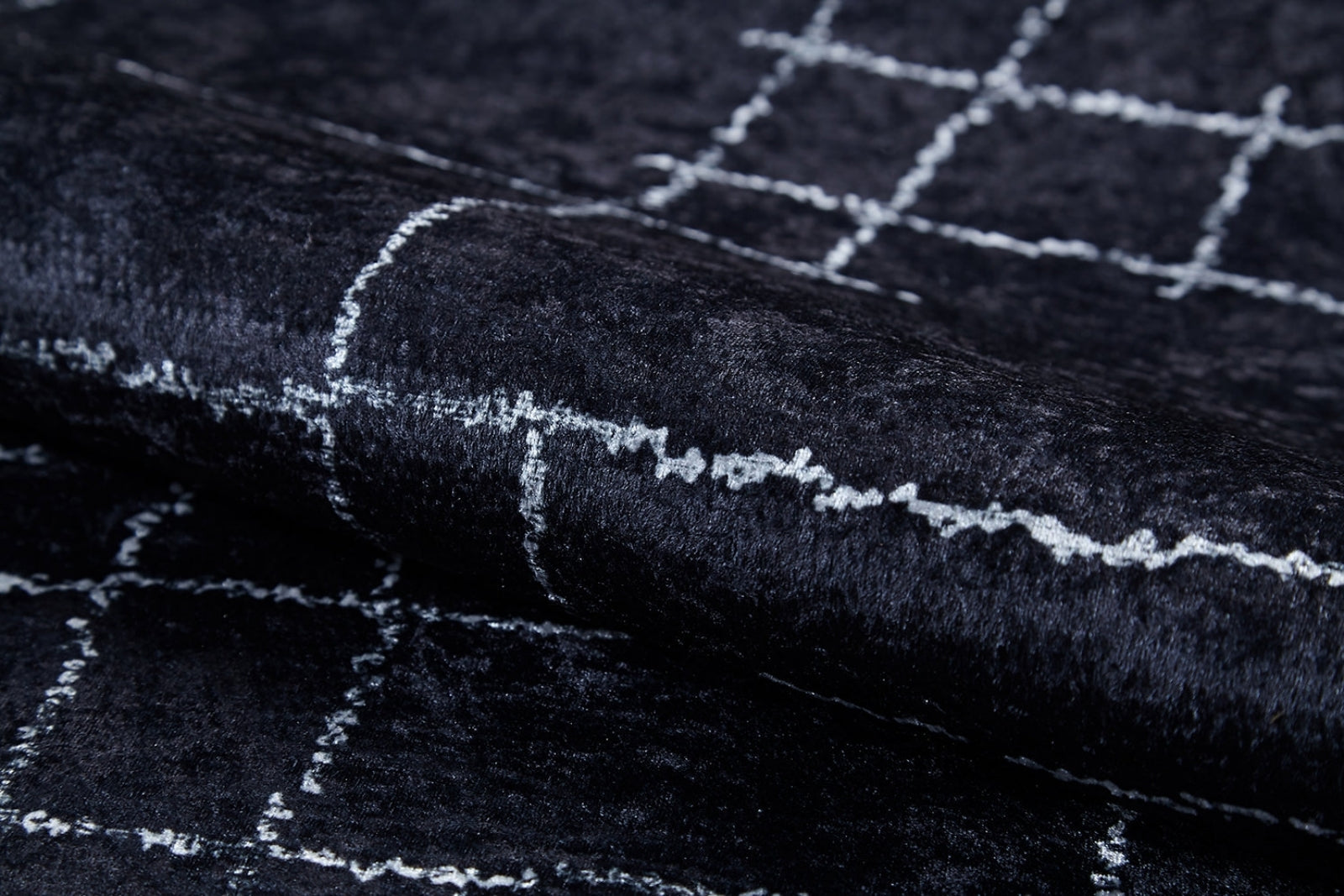 Black Striped Area Rug - Digital Print, Non Slip Carpet for Living Room