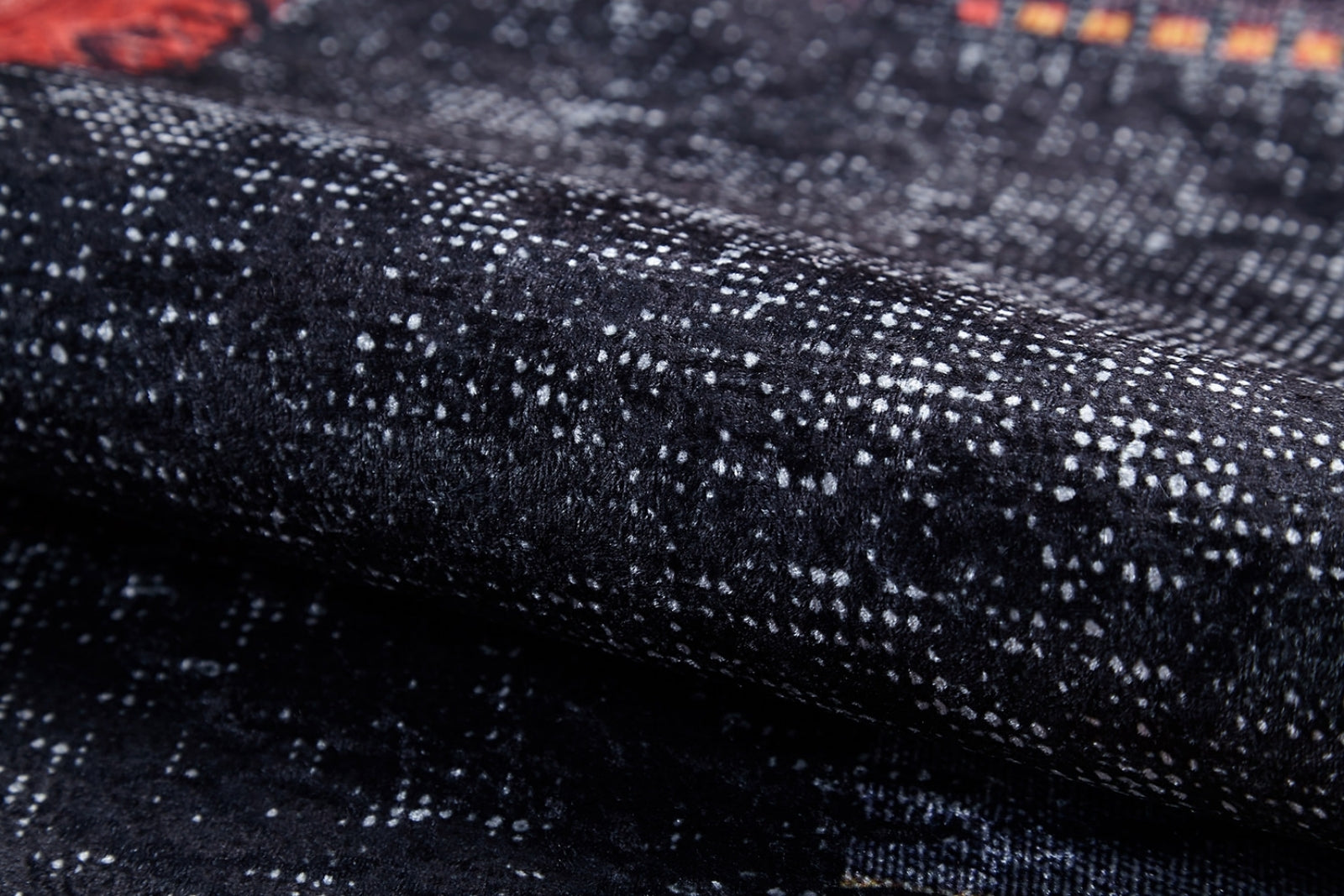 Black Patchwork Area Rug | High Quality Digital Printed Carpet, Anti Allergenic Rug