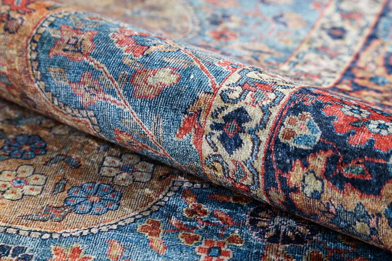 Blue Area Rug – Non Slip Digital Print Rug | Antibacterial Classic Carpet