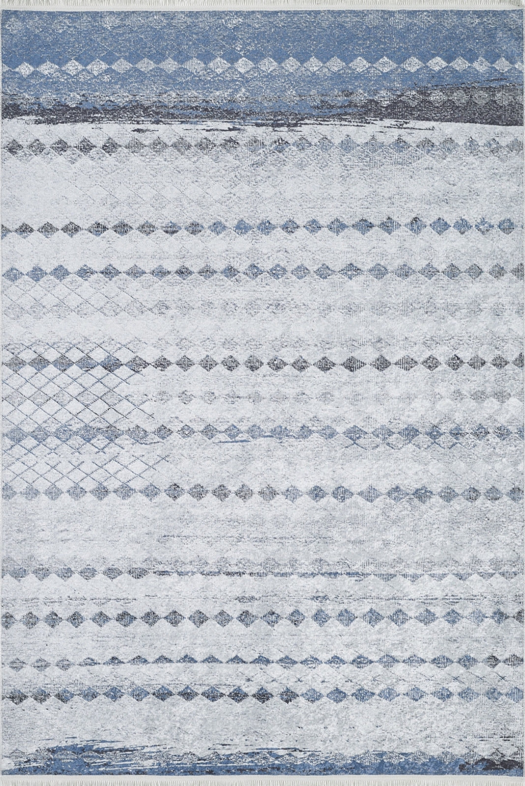 Grey Geometric Area Rug | Washable Area Rug with Antibacterial Carpet, Modern Floor Covering