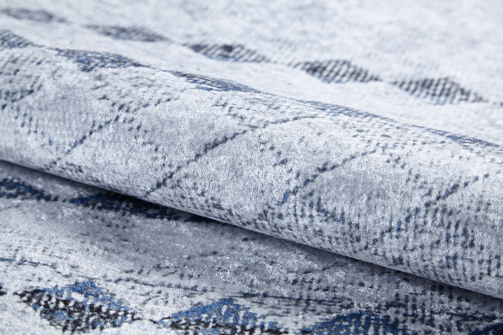 Grey Geometric Area Rug | Washable Area Rug with Antibacterial Carpet, Modern Floor Covering