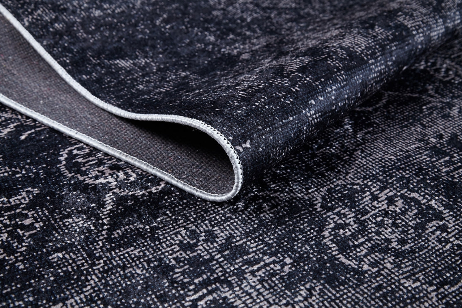 Grey Classic Area Rug – Digital Print Carpet | Antibacterial, Non Slip, Washable