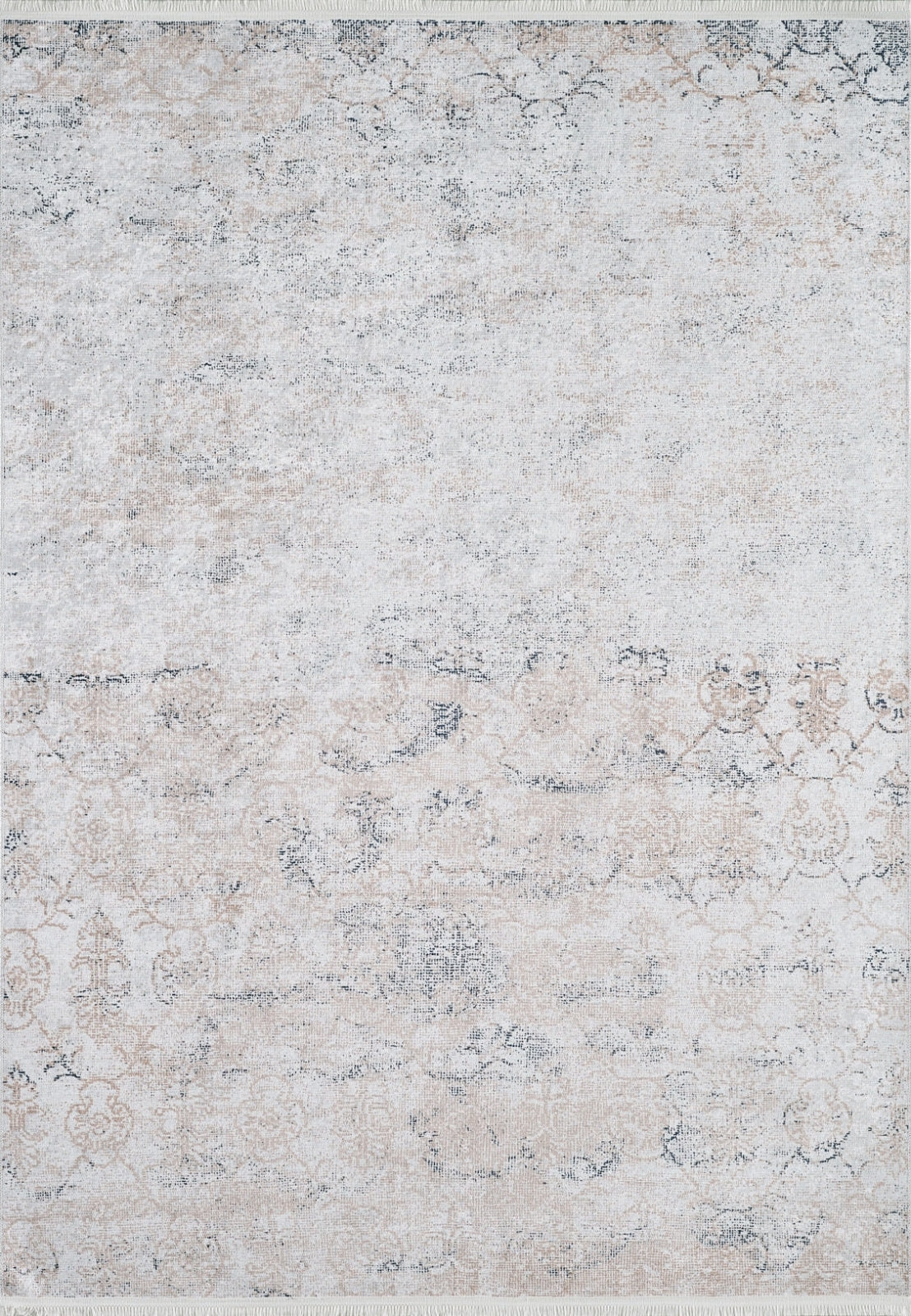 Classic Beige Area Rug – Digital Print Non Slip Washable Carpet for Living Room