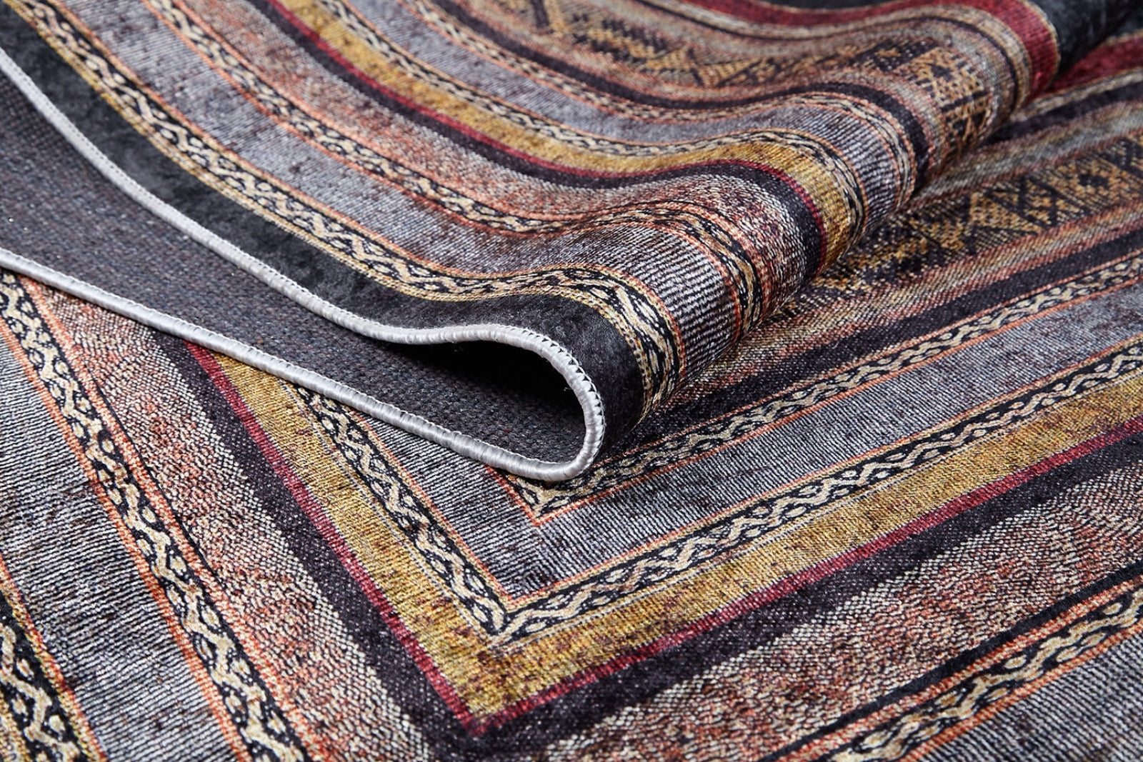 Digital Print Area Rug – Black Frame Rug | Stylish Antibacterial Non Slip Carpet