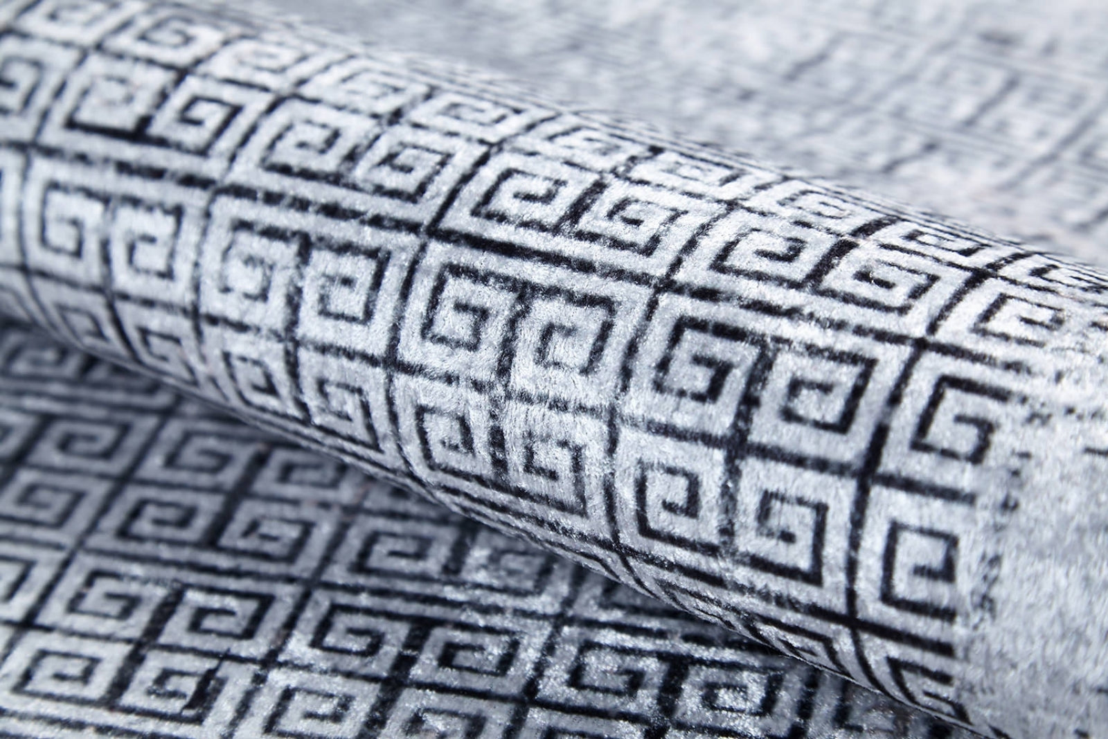 Digital Print Area Rug – Grey Frame Stylish Floor Covering, Non Slip Carpet