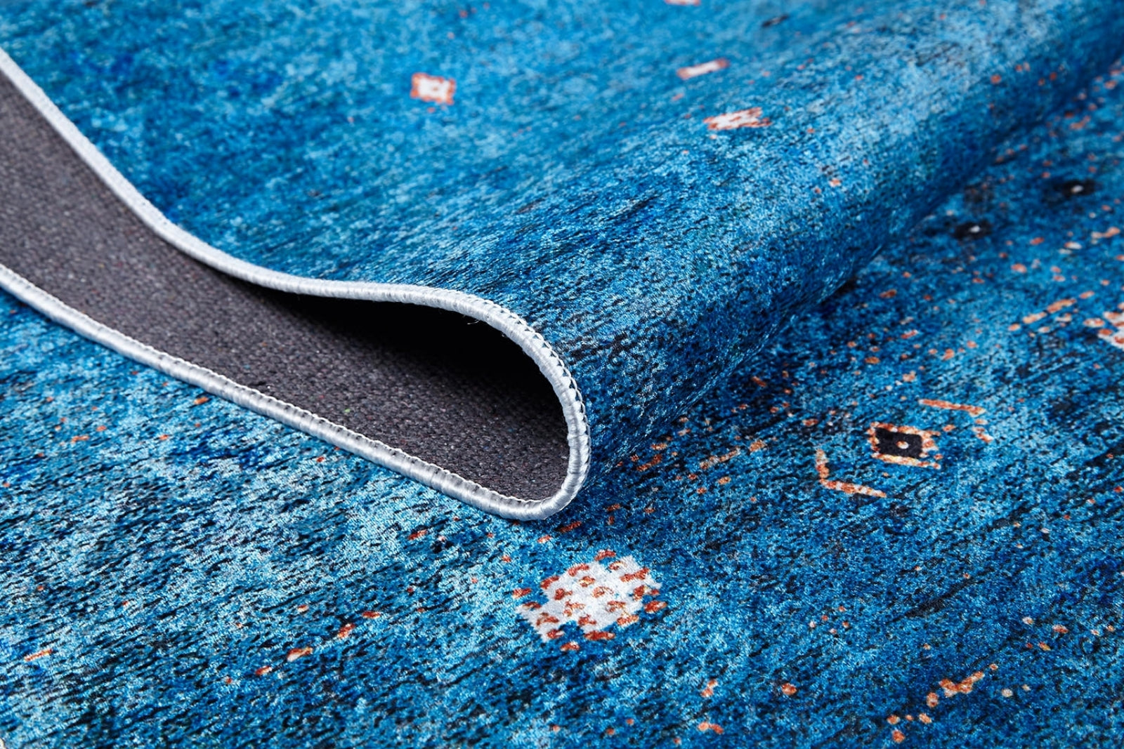 Modern Blue Area Rug – Digital Print Rug With Non Slip Carpet Backing
