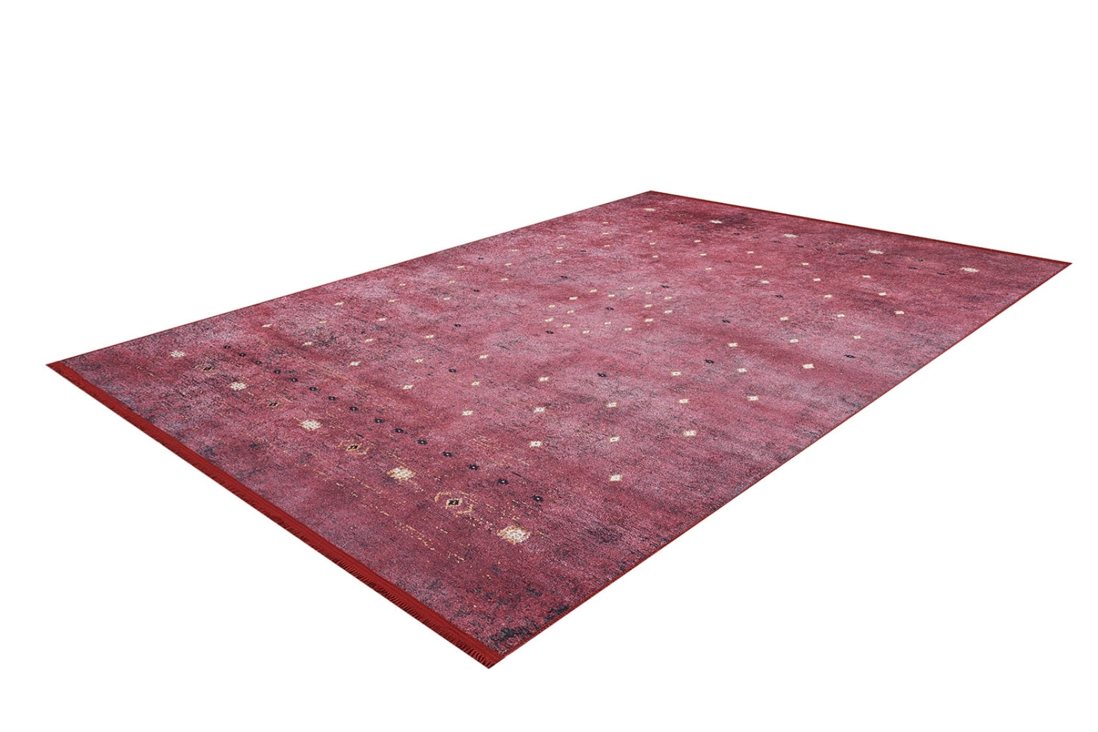 Modern Area Rug – Red Digital Print Carpet | Non Slip, Antibacterial & Washable Floor Mat