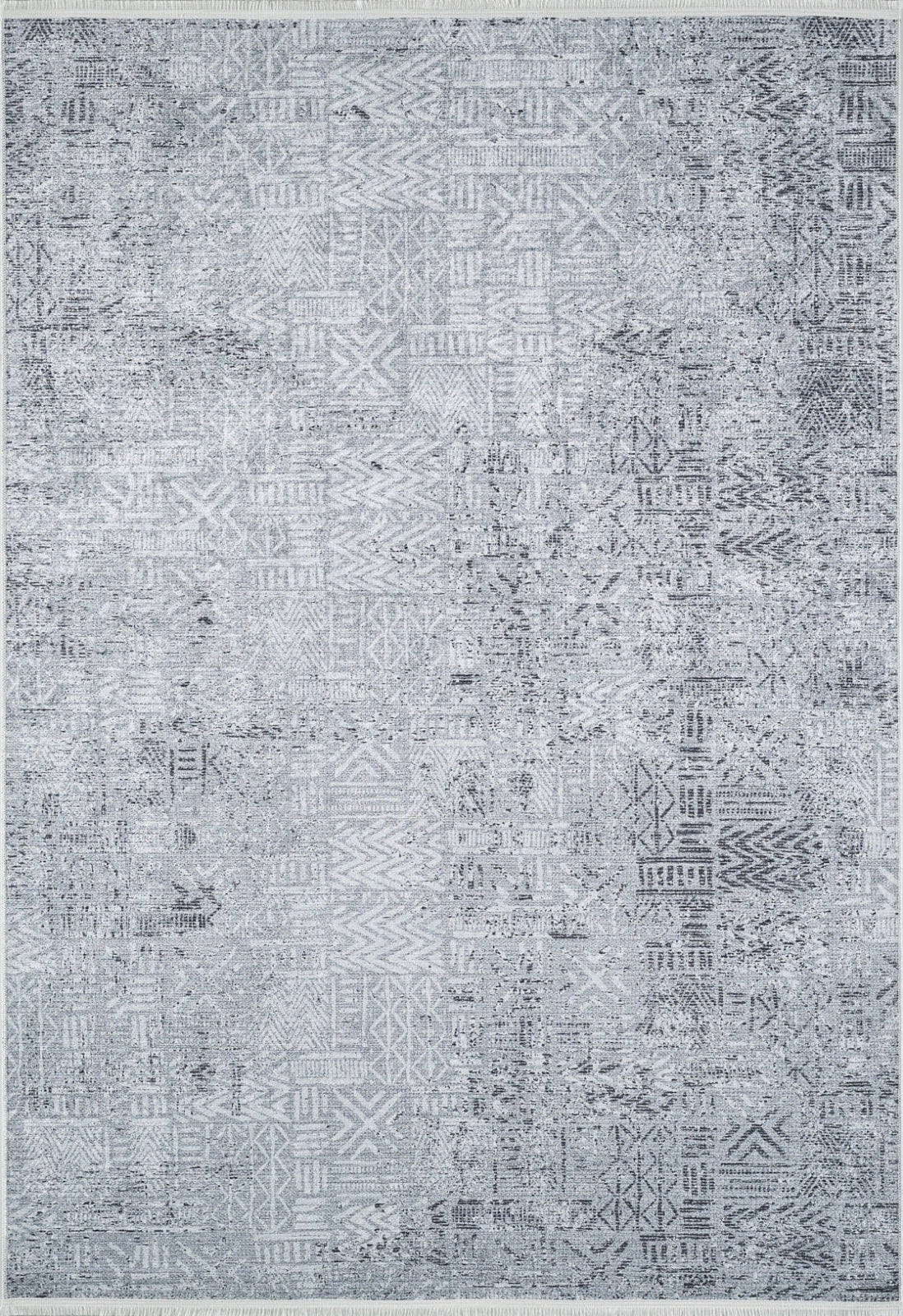 Modern Area Rug – Grey Digital Print Carpet | Non Slip, Antibacterial Floor Covering