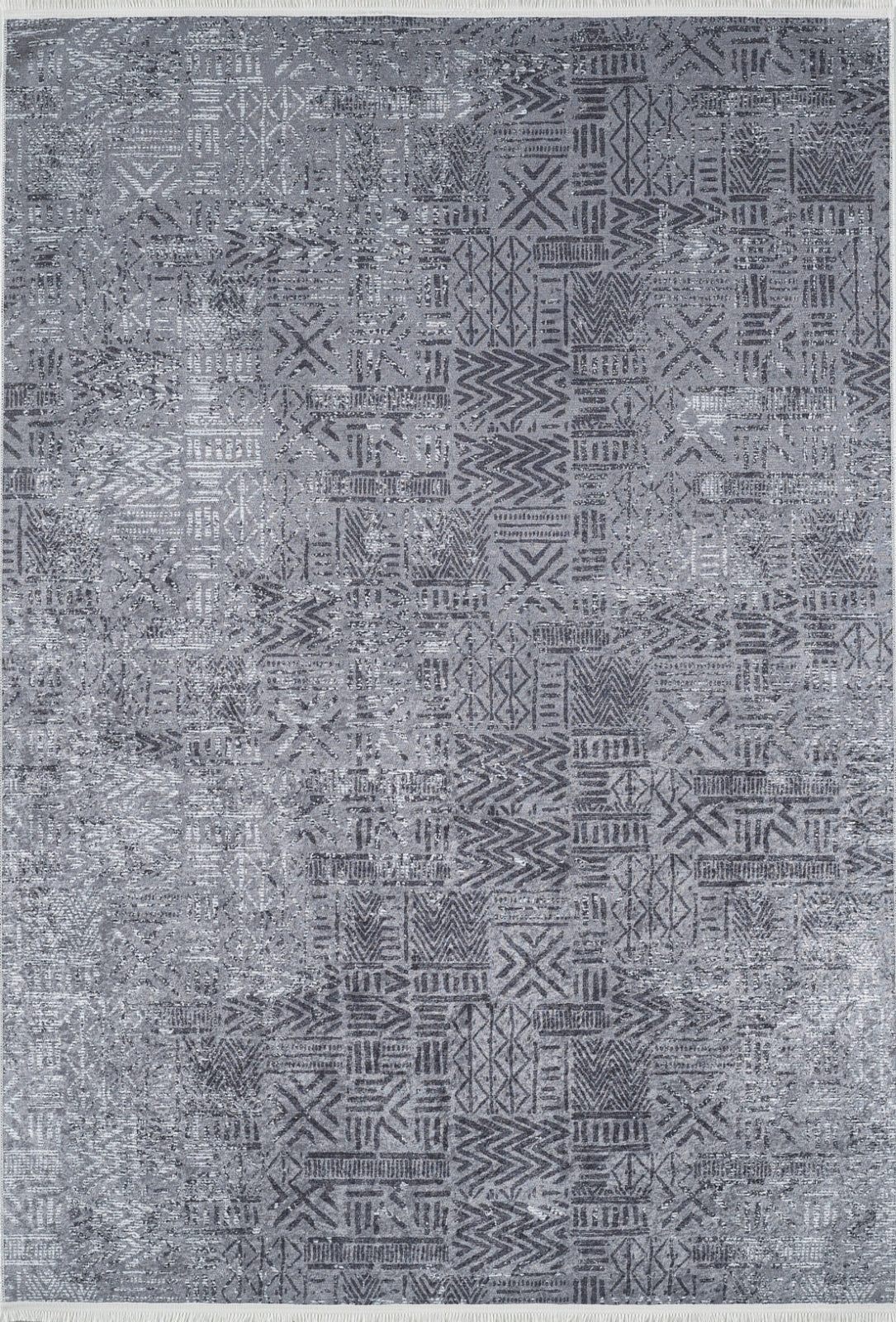 Modern Area Rug – Anthracite Digital Print Non Slip Washable Floor Mat
