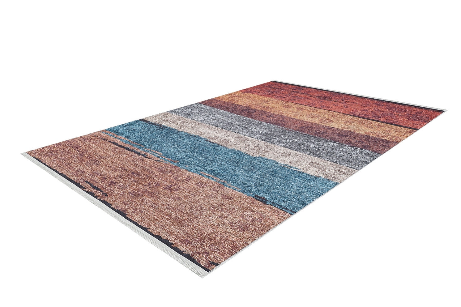 Modern Digital Area Rug - Red Antibacterial Non Slip Carpet for Living Room