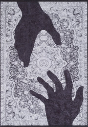 Purple Area Rug - Digital Print Figured Carpet | Non Slip, Antibacterial, Washable