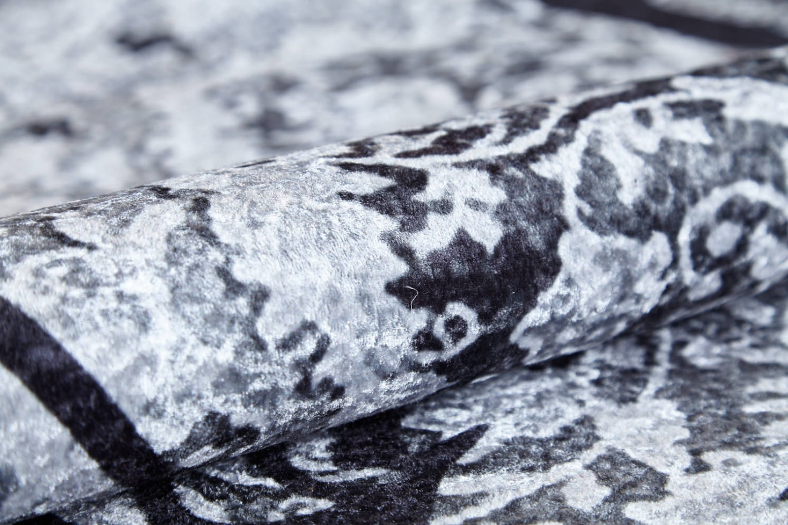 Grey Digital Print Rug - Non Slip Area Rug With Figured Design Carpet