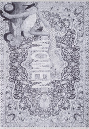 Bystrzyca Grey Design Digital Print Area Rug