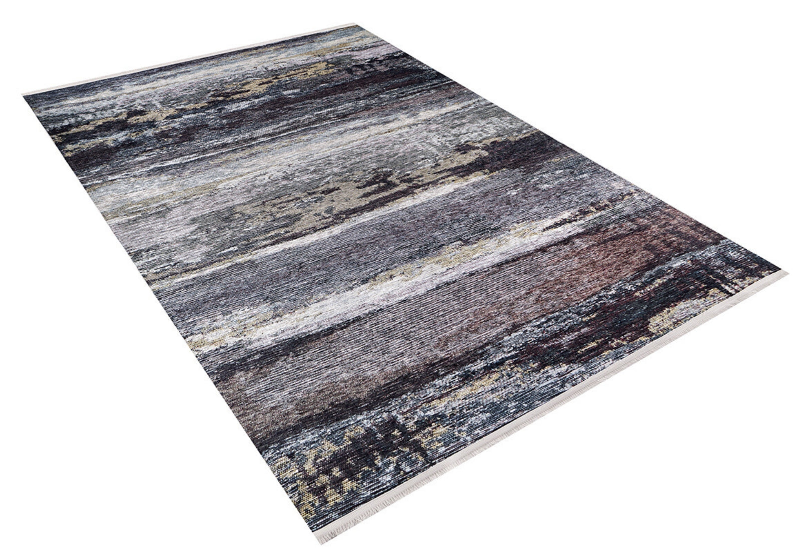 Modern Digital Area Rug – Purple Non Slip Washable Carpet for Living Room