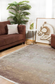 Modern Area Rug – Beige Digital Print Rug with Non Slip, Antibacterial Features