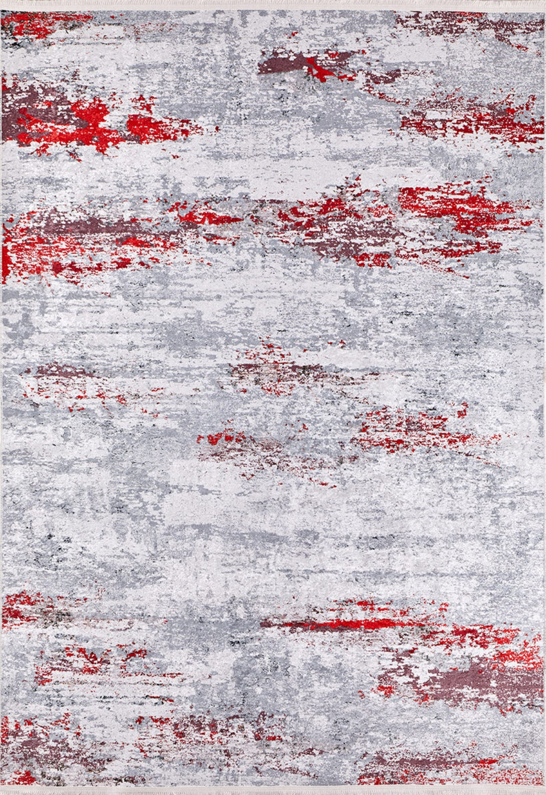 Modern Area Rug - Grey Digital Print Non Slip Washable Carpet for Living Room