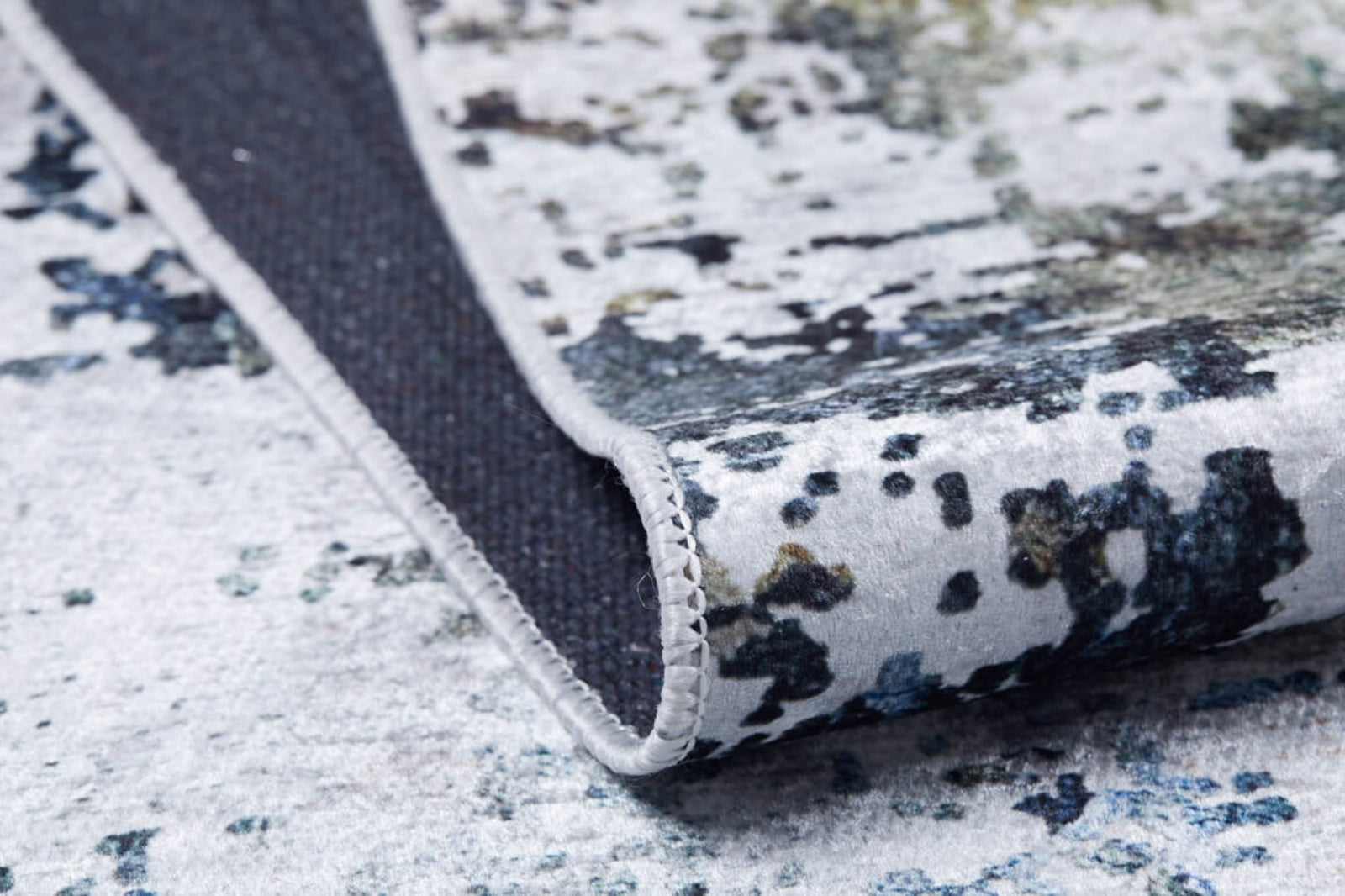 Modern Area Rug - Grey Digital Print Carpet | Antibacterial Washable Floor Covering