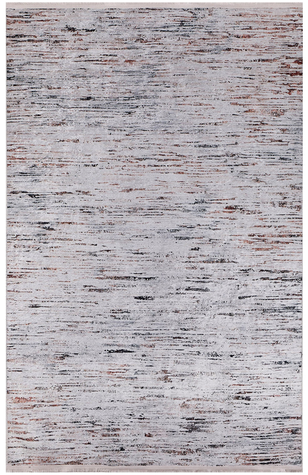 Modern Area Rug - Grey Digital Print Carpet | Non Slip Washable Floor Covering