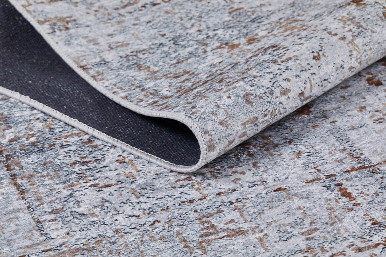 Modern Area Rug – Grey Digital Print Carpet | Non Slip, Antibacterial Floor Covering