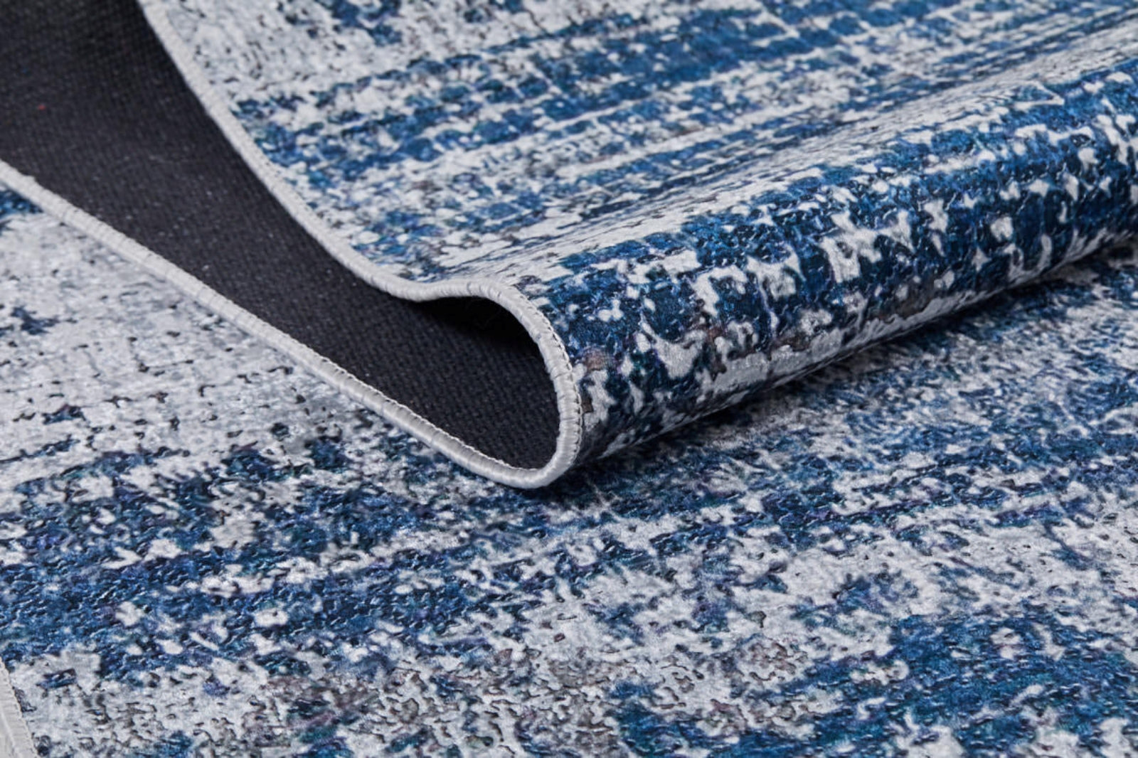 Modern Digital Area Rug - Blue Washable Non Slip Rug With Antibacterial Carpet