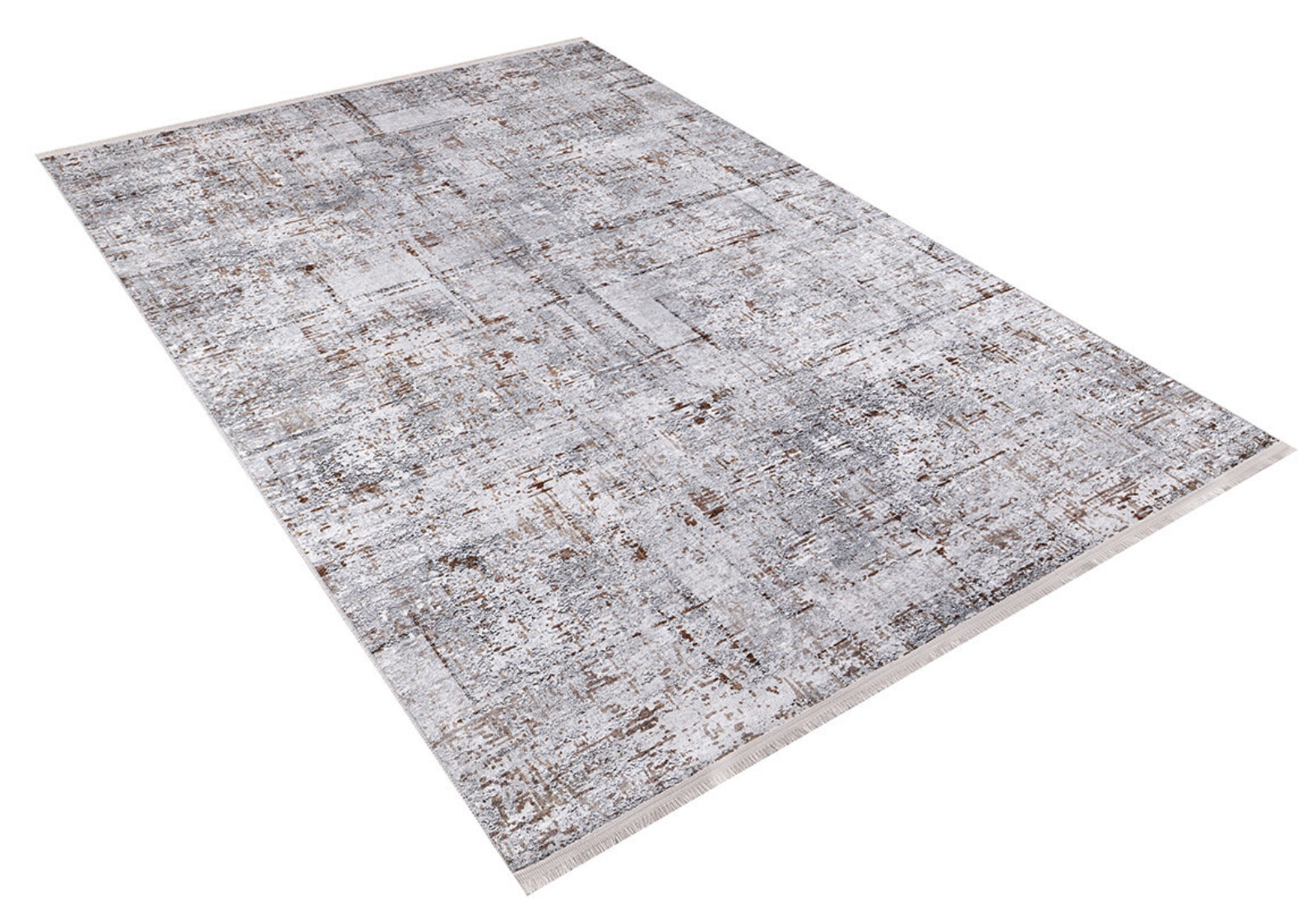 Grey Striped Area Rug - Digital Print Washable Non Slip Carpet for Living Room