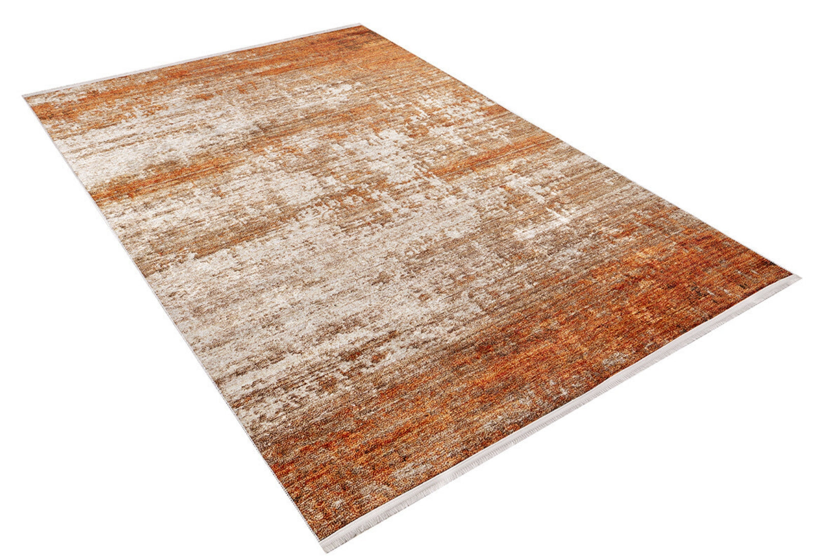 Modern Digital Area Rug – Orange Digital Print Rug With Non Slip Backing