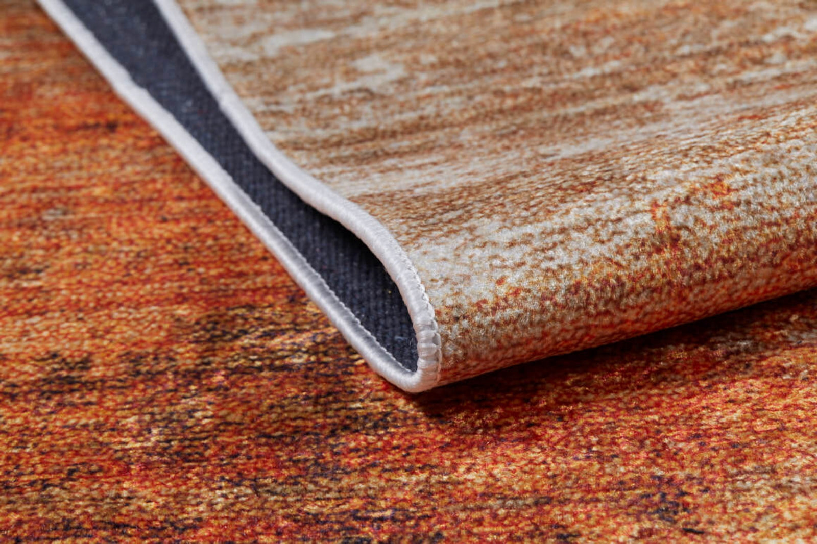 Modern Digital Area Rug – Orange Digital Print Rug With Non Slip Backing