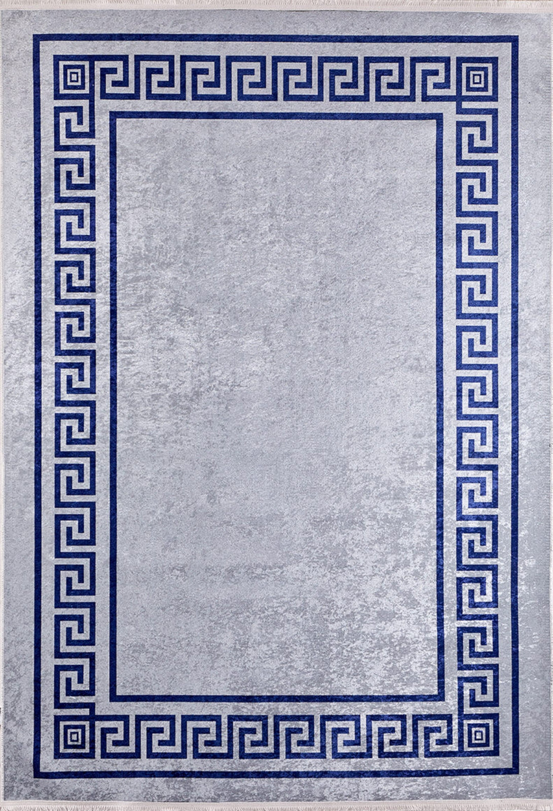 Digital Print Area Rug - Navy Frame Stylish Non Slip High Quality Carpet