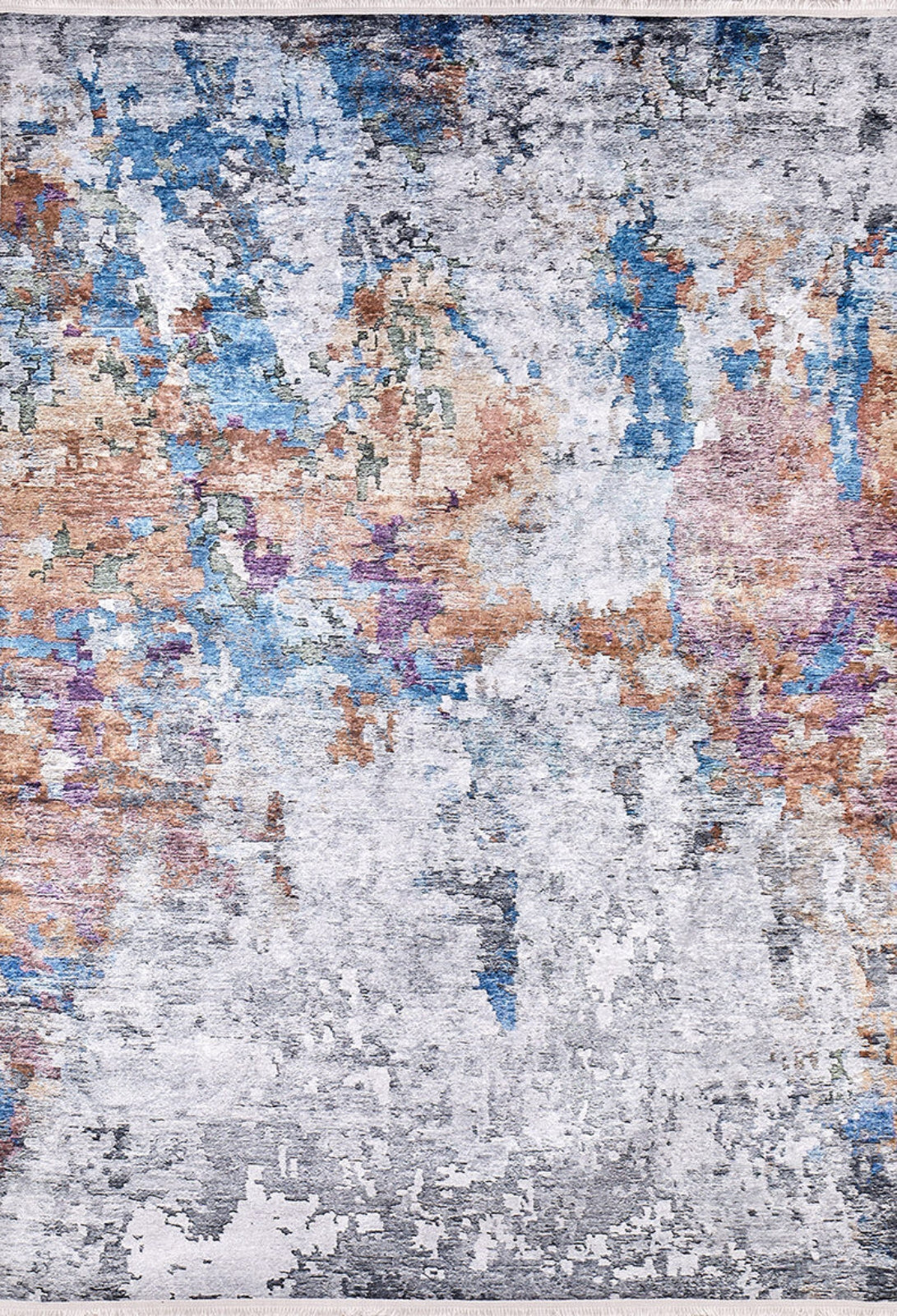Modern Area Rug – Kaluga Grey Digital Print Non Slip Carpet for Living Room