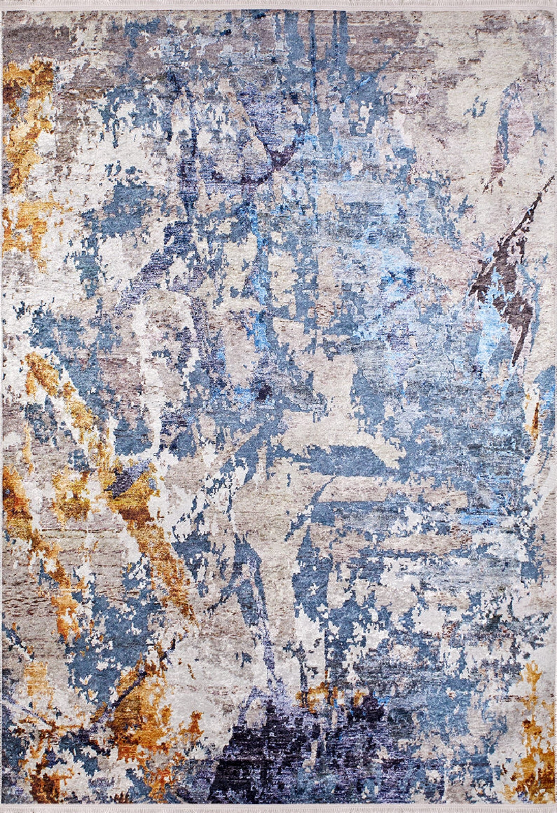 Modern Area Rug – Blue Digital Print Carpet | Antibacterial, Non Slip, Dust Free
