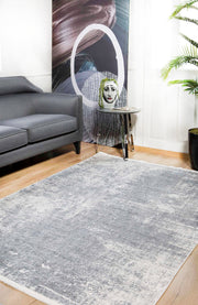 Modern Area Rug - Grey Digital Print Rug | Antibacterial Carpet, Non Slip Floor Covering