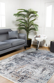 Modern Area Rug – Grey Digital Print Carpet | Non Slip Antibacterial Floor Mat