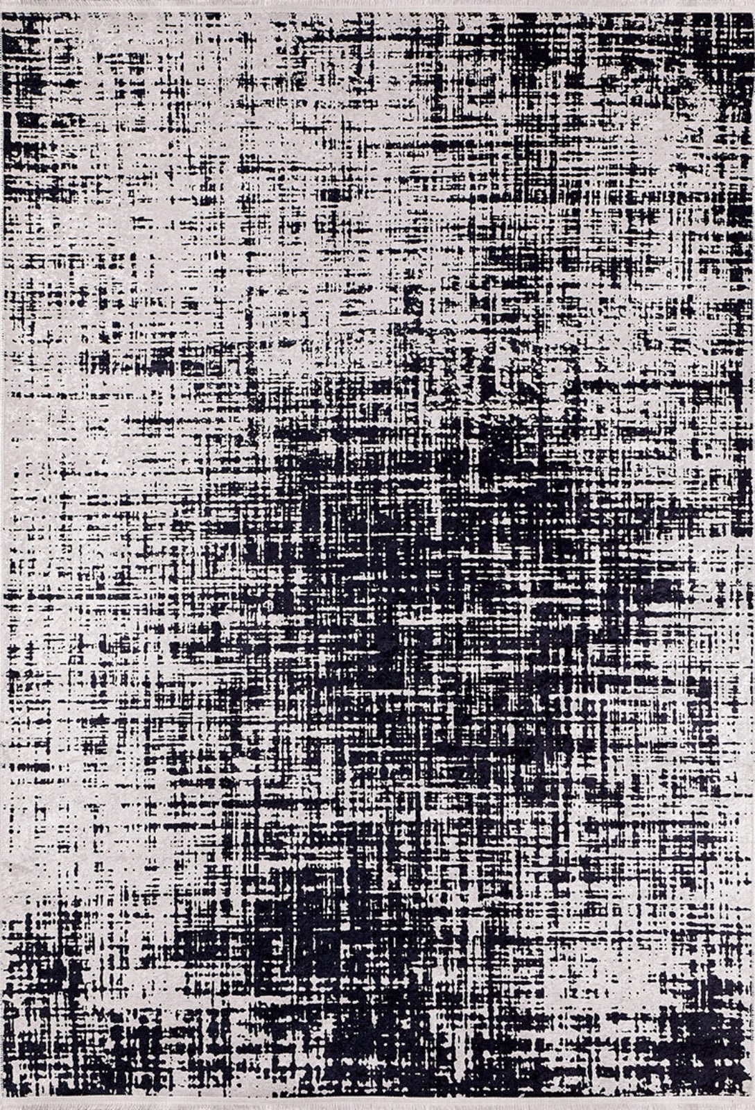 Modern Digital Area Rug – Grey Non Slip Antibacterial Carpet for Living Room