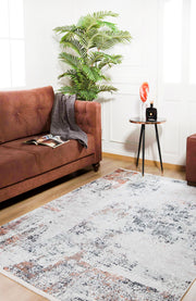 Modern Digital Print Rug - Grey Area Rug with Non Slip, Antibacterial Design