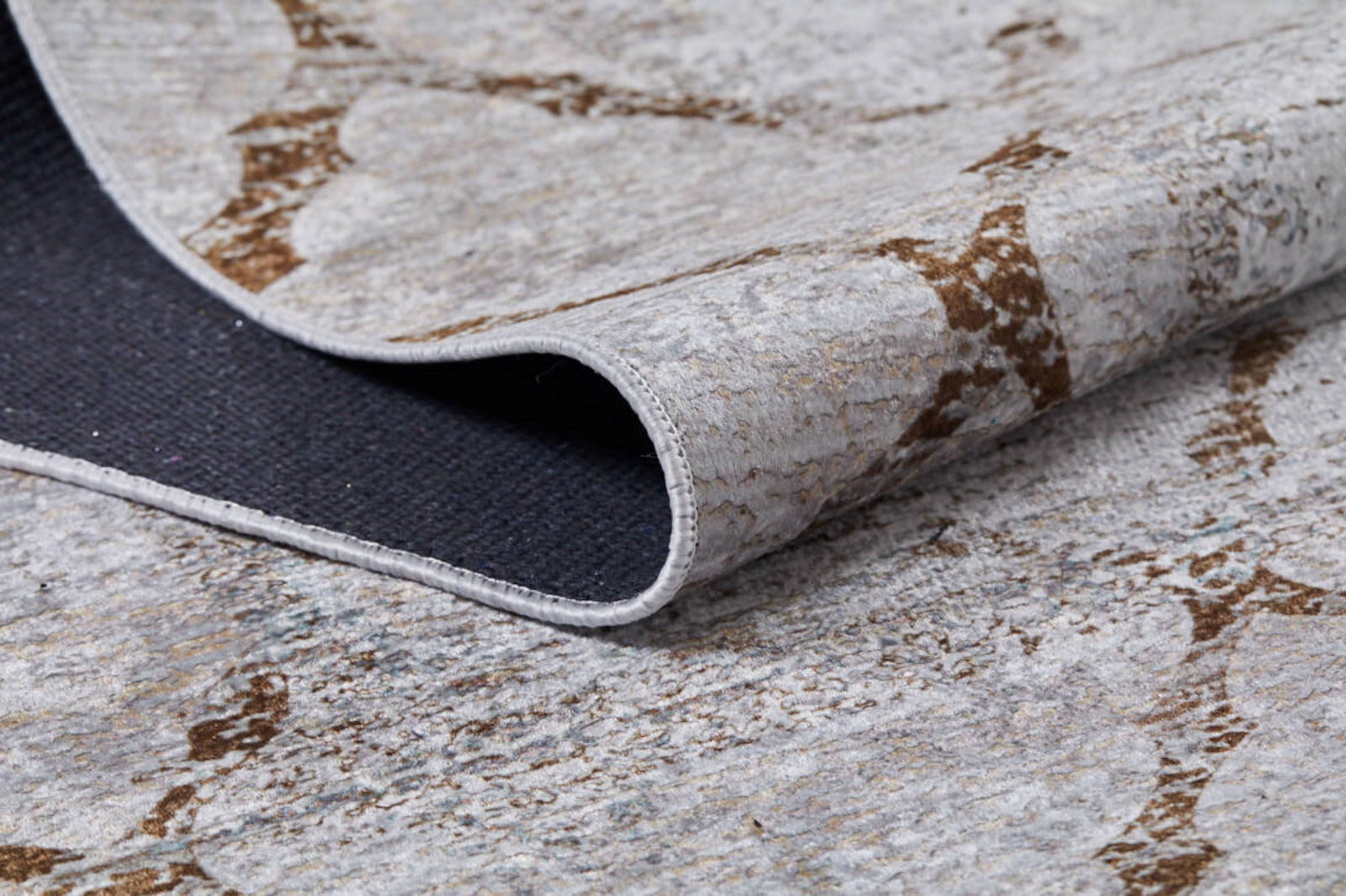 Beige Geometric Area Rug | Stylish Digital Print Carpet, Washable & Allergy Friendly Floor Mat