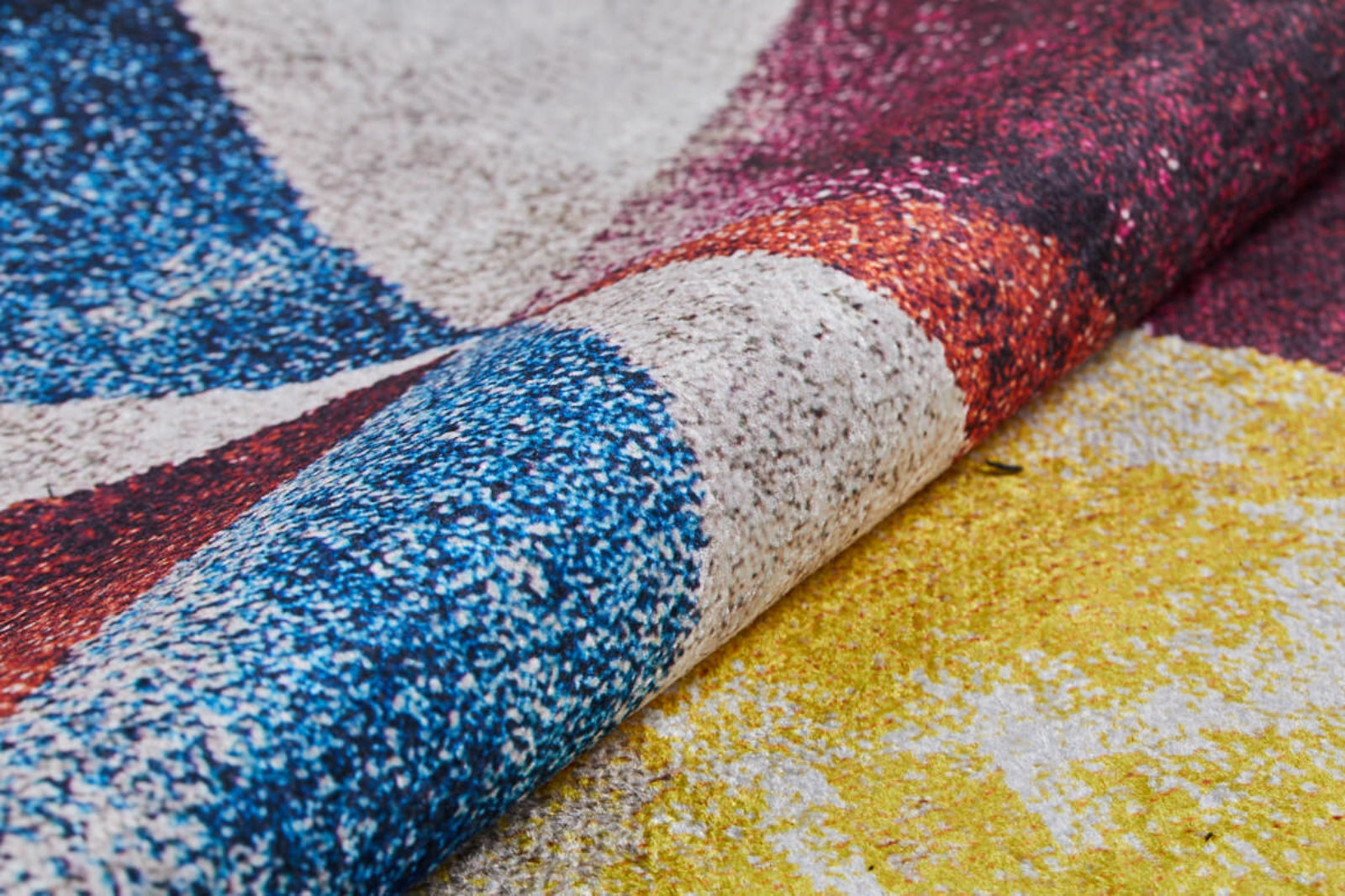 Beige Geometric Area Rug - Durable Digital Print Rug | Non Slip Carpet, Washable
